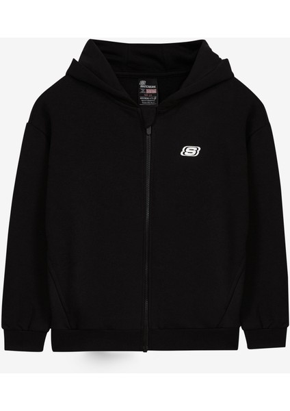 G Lw Fleece Full Zip Hoodie Sweatshirt Kız Çocuk Siyah Sweatshirt SK232219-001