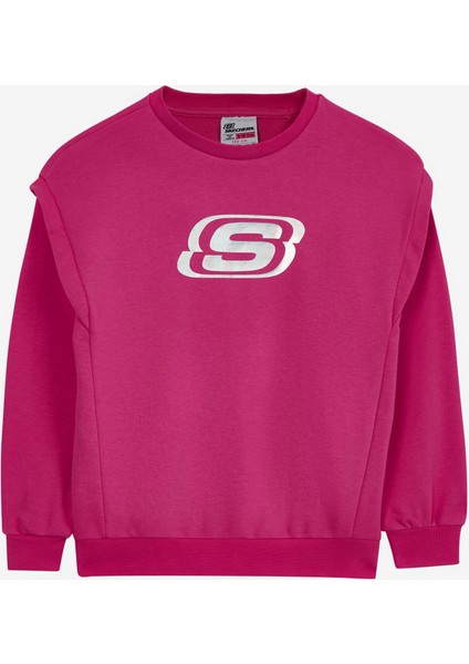 G Lw Fleece Crew Neck Sweatshirt Kız Çocuk Pembe Sweatshirt SK232073-602