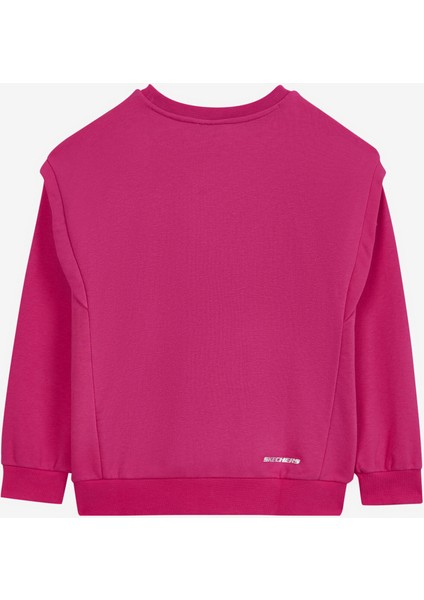 G Lw Fleece Crew Neck Sweatshirt Kız Çocuk Pembe Sweatshirt SK232073-602