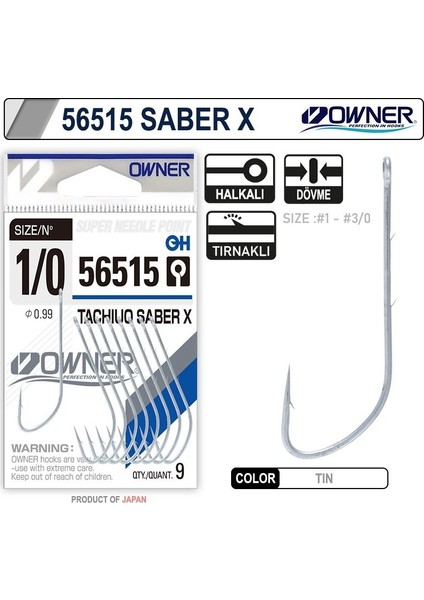 56515 Tachiuo Saber x Tin Japon Iğne Balıkmarketim