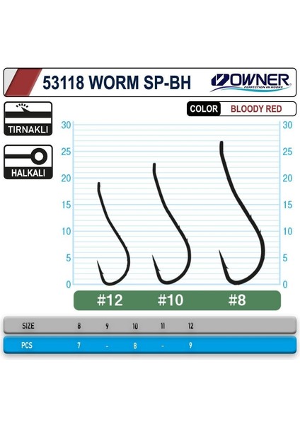 53118 Worm Sp-Bh Bloody Red Japon Iğne Balıkmarketim fiyatları