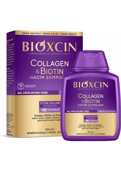 Collagen & Ekstra Hacim & Dounlaştırıcı Şampuan 300 Ml - Ince Telli Ve Hassas Saçlar