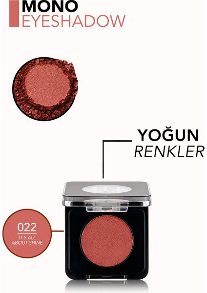 Mono Yüksek Pigmentli & Doğal Işıltılı Kompakt Göz Farı fırsatları