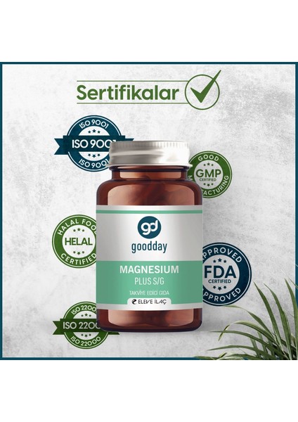 Magnesium Plus S/G (Bisglisinat Sitrat & P5P) 60 Kapsül Takviye Edici Gıda indirimleri