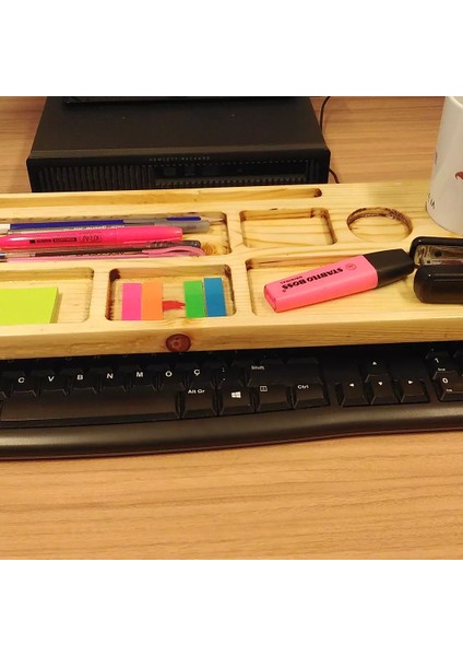 Masif Ofis Masası Organizer (Kişiye Özel Isim, Harf, Logo Vb.. Yapılabilir)