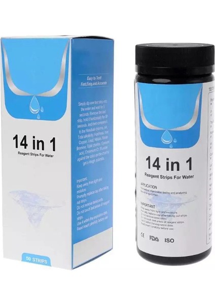 Çok Fonksiyonlu 14'Ü 1 Arada Yüzme Havuzu Test Şeritleri 50 Şerit Artık Klor Ph Alkalinite Içme Suyu Spa Göleti (Yurt Dışından) fiyatları