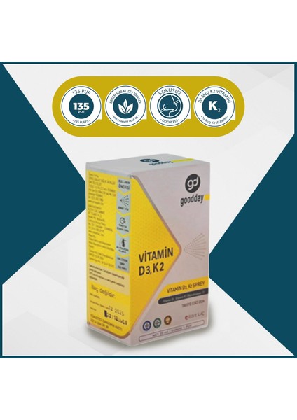Vitamin D3K2 20 ml Takviye Edici Gıda