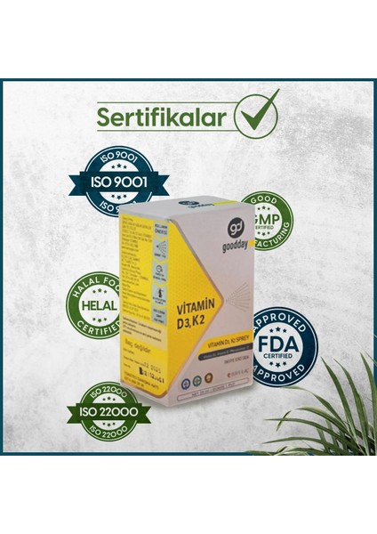 Vitamin D3K2 20 ml Takviye Edici Gıda
