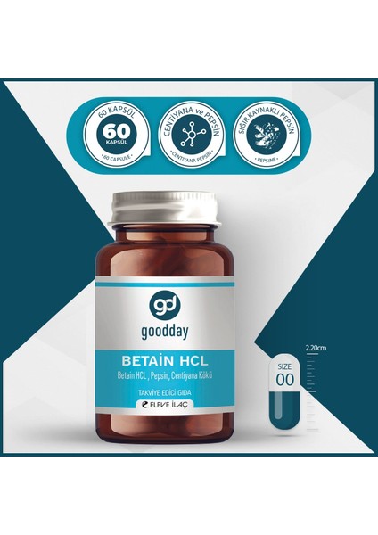 Betain Hcl 60 Kapsül