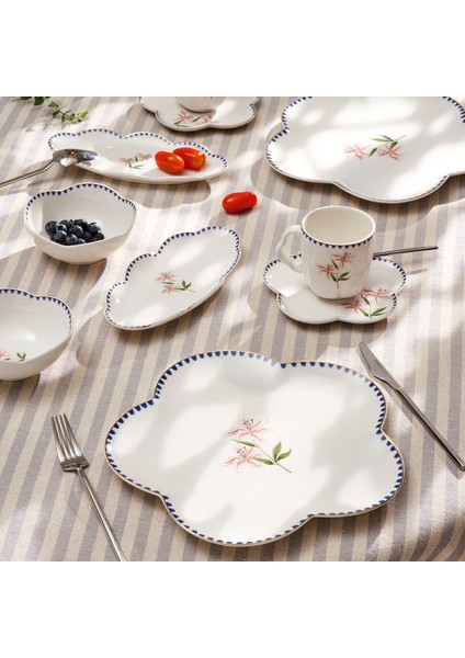 Lilium Porselen 32 Parça 6 Kişilik Kahvaltı / Servis Takımı
