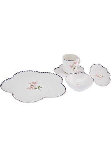 Lilium Porselen 32 Parça 6 Kişilik Kahvaltı / Servis Takımı