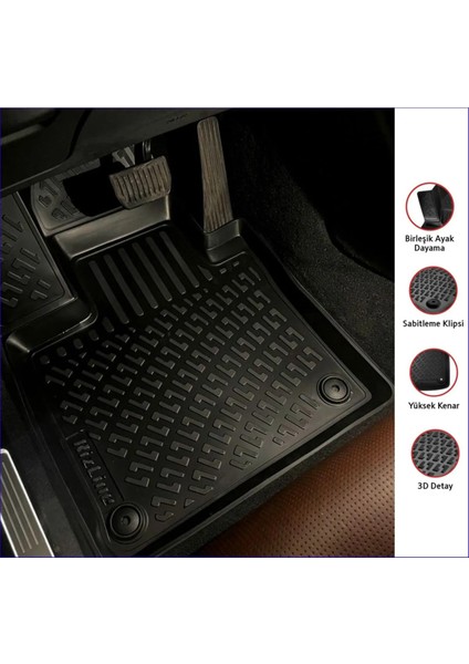 Vw Crafter 2014 Için Özel Tasarım 3D Paspaslar