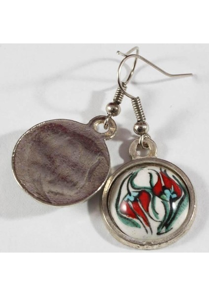 Ters ve Düz Laleler İznik Çini Küpe fiyatları