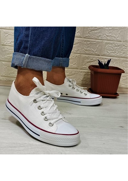 554 Beyaz Kısa Sneaker Keten Spor Ayakkabı fırsatları