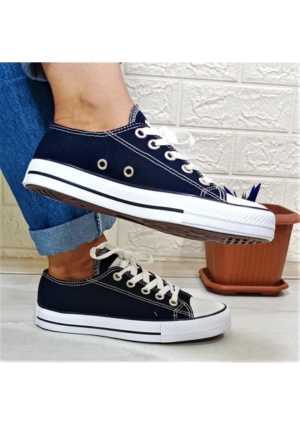 554 Lacivert Kısa Sneaker Keten Spor Ayakkabı modelleri