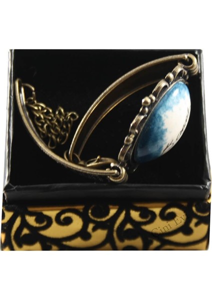 Mavi Zeminde Atatürk İmzalı Çini Bileklik fiyatları