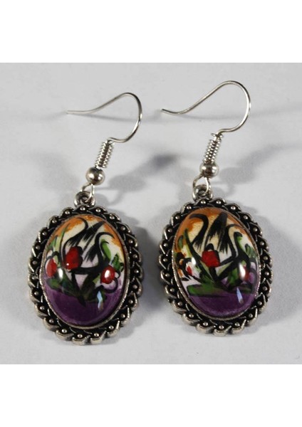 Çiçek Bahçesi Çini Küpe