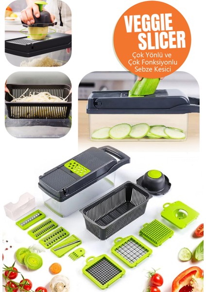 Veggie Slicer Çok Yönlü ve Çok Fonksiyonlu Sebze Kesici