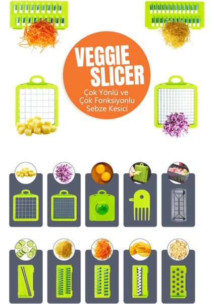 Veggie Slicer Çok Yönlü ve Çok Fonksiyonlu Sebze Kesici modelleri