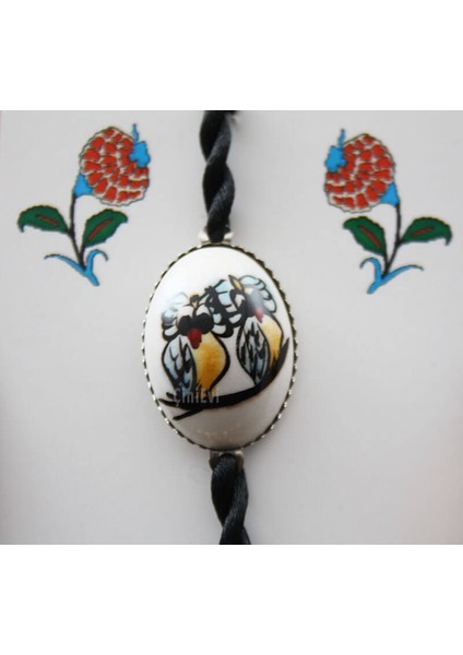 Baykuş Çift Çini Bileklik