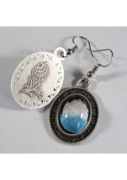 Gece Motifli Modern Desen İznik Çini Küpe fiyatları