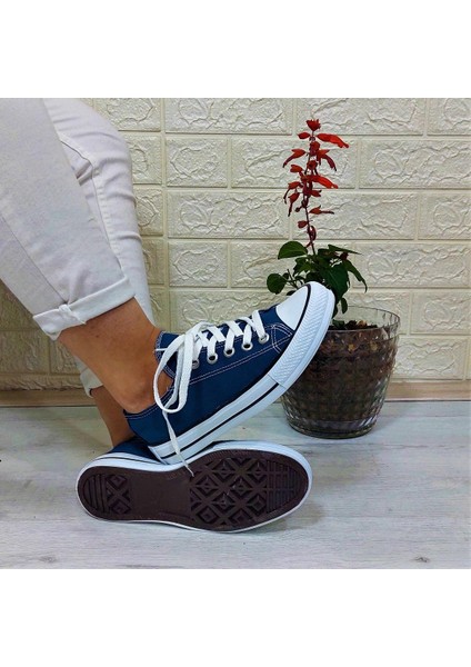 554 Kot Mavi Kısa Sneaker Keten Spor Ayakkabı fiyatları
