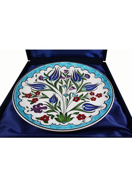 Vip İznik Çini Tabak 25cm Bahar Desenli