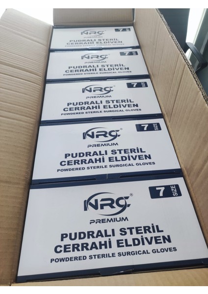 Lateks Cerrahi Pudralı Steril Eldiven 500 Çift 1 Koli 7 Numara modelleri