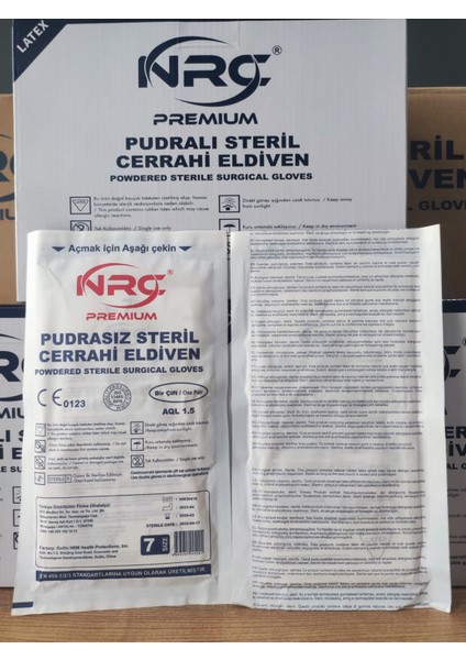 Lateks Cerrahi Pudralı Steril Eldiven 500 Çift 1 Koli 7 Numara fırsatları