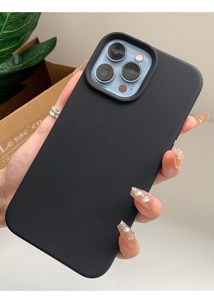 Apple iPhone 15 Pro Max Kılıf Lansman Tasarım Içi Kadife Lüx Silikon