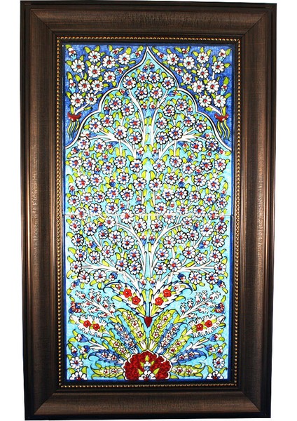 Mavi Hayat Ağacı 20*40cm Çini Pano