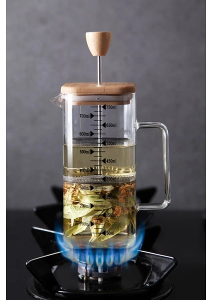 Bambu Kapak Kare French Press Demlik 750 ml