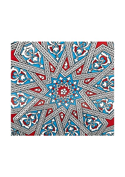Selçuklu Yıldızı Motifli 25cm Bakır Tabak