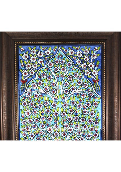 Mavi Hayat Ağacı 20*40cm Çini Pano