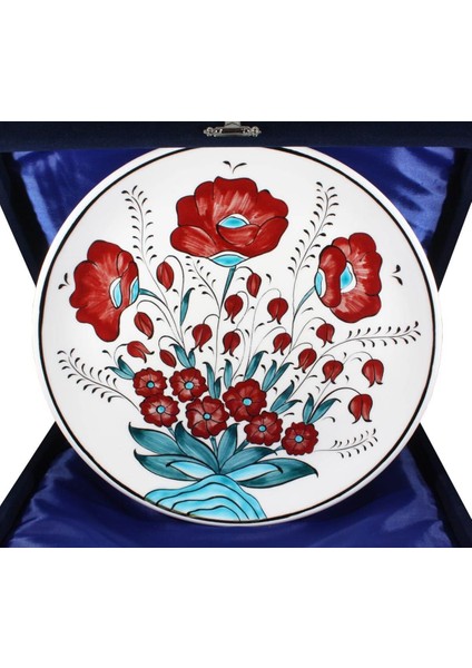 Gül Desenli Vip İznik Tabak 25cm