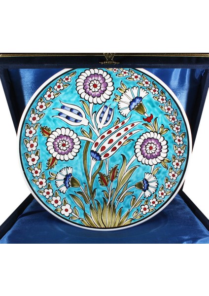 Rüzgarlı Bahçe İznik Çini Tabak
