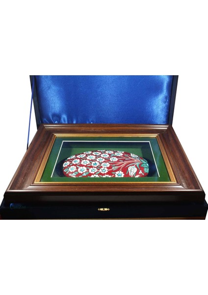 Hayat Ağacı Paspartulu Oval Çini modelleri