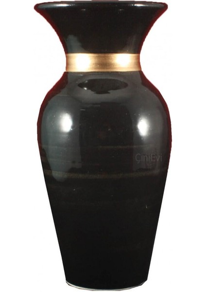 Siyah İznik Vazo 18 cm