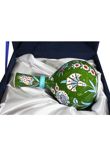 Gece Bahçesi Desenli İznik Çini Vazo Tabak Set modelleri