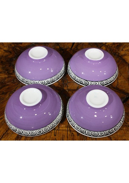 Lotus Desenli 4lü Kase Takımı modelleri