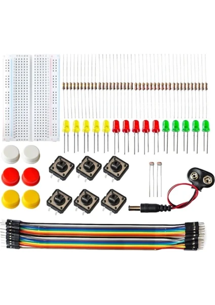 Elektronik Başlangıç Seti Arduino Starter Kit Breadboard LED Dıy