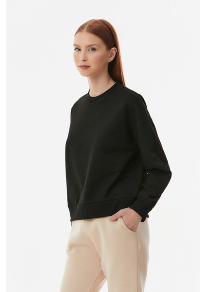 Basic Bisiklet Yaka Oversize Sweatshirt fiyatları
