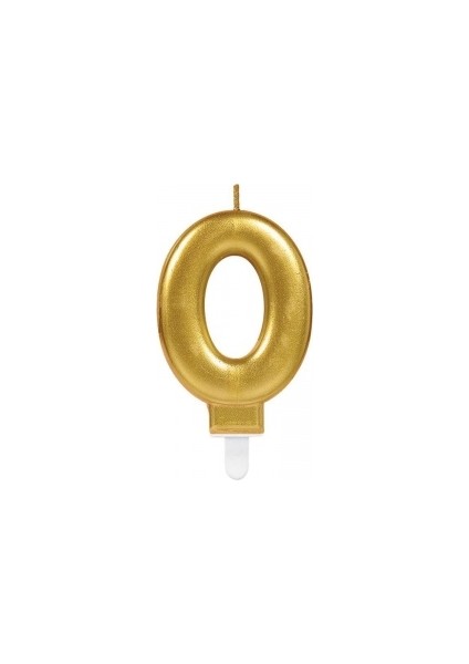 Parti Aksesuar Parti Malzemeleri 0 Rakam Mum Gold Renk