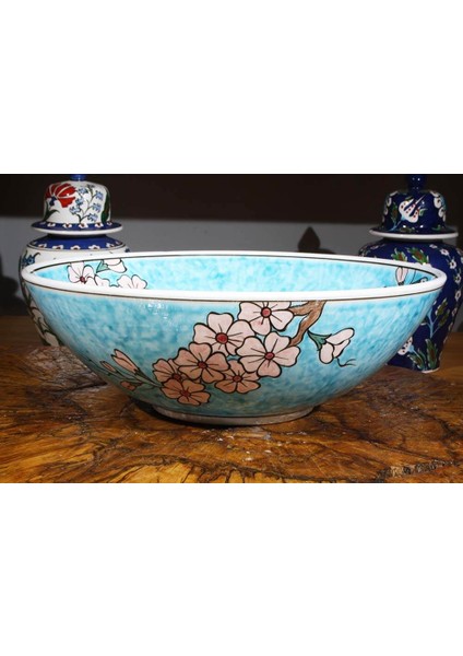 Çiçek Motifli 30cm İznik Kase fırsatları