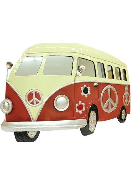 Minibüs Pano Kırmızı Vintage Peanelife Dekoratif Ev Ofis Hediyelik fiyatları