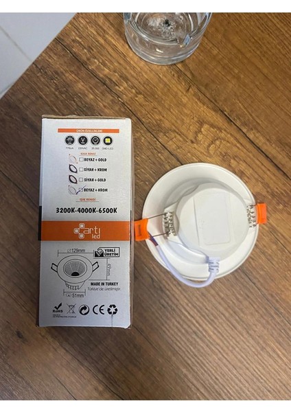 7W 3 Renk Spot Lamba (3200K-4000K-6500K) modelleri