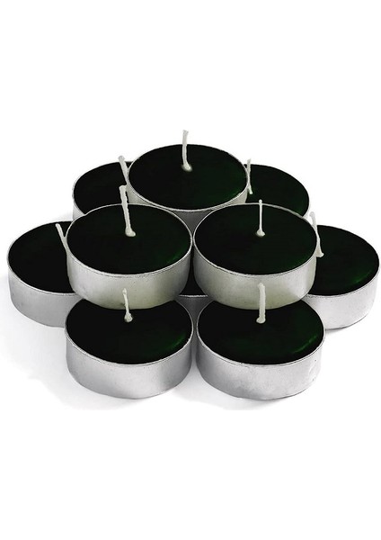 Cadılar Bayramına Özel Vıp Siyah Mum Black Tea Light Candle Siyah Tea Light Mum Siyah Mum 100 Adet