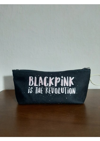 Kpop - Black Pink Yazılı Logo Desenli Tasarım Kalemlik - Makyaj Çantası