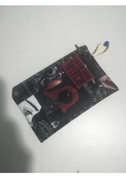 Gotik Witch Desenli Tasarım Bez Kalemlik - Cüzdan