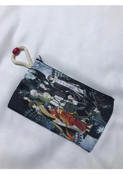 Bongou Stray Dogs Desenli Tasarım Bez Kalemlik - Cüzdan